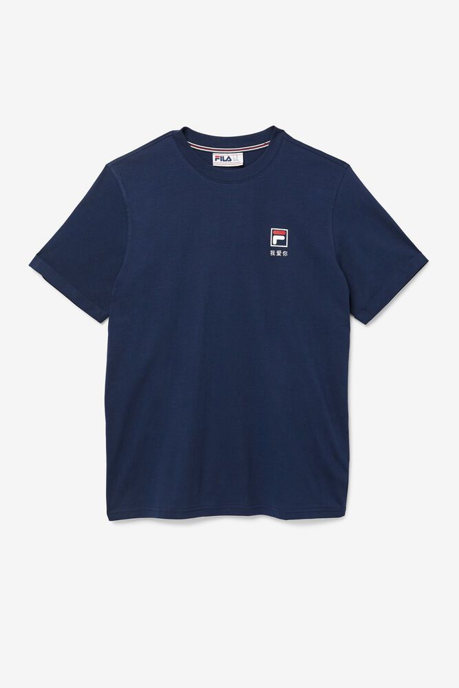 Fila T-Shirt Herre Mørkeblå Kildare LRS-093781